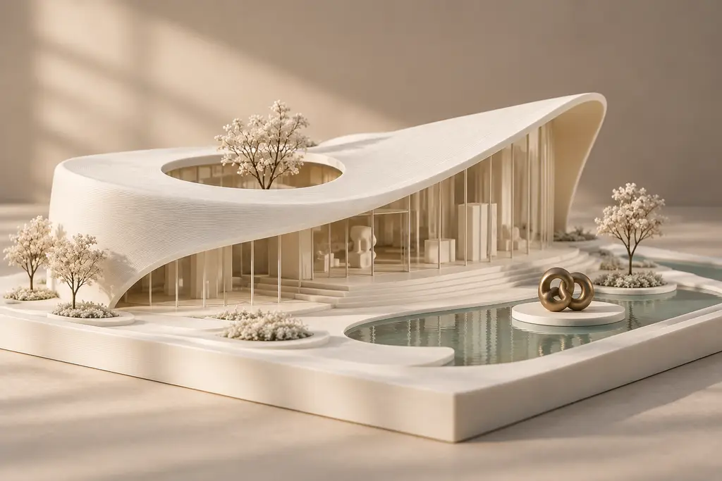 Concept render: Architectural models, view 2 of the same piece
