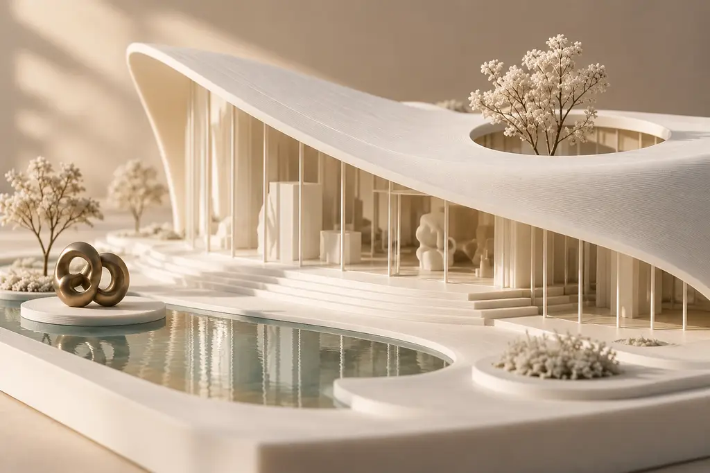Concept render: Architectural models, view 4 of the same piece