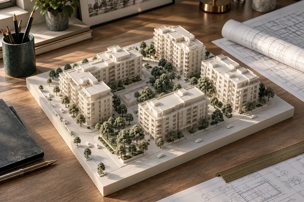 Concept render: Real estate scale models, view 3 of the same piece