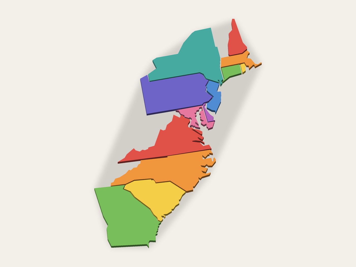 Render of the print file: puzzle of the thirteen original states