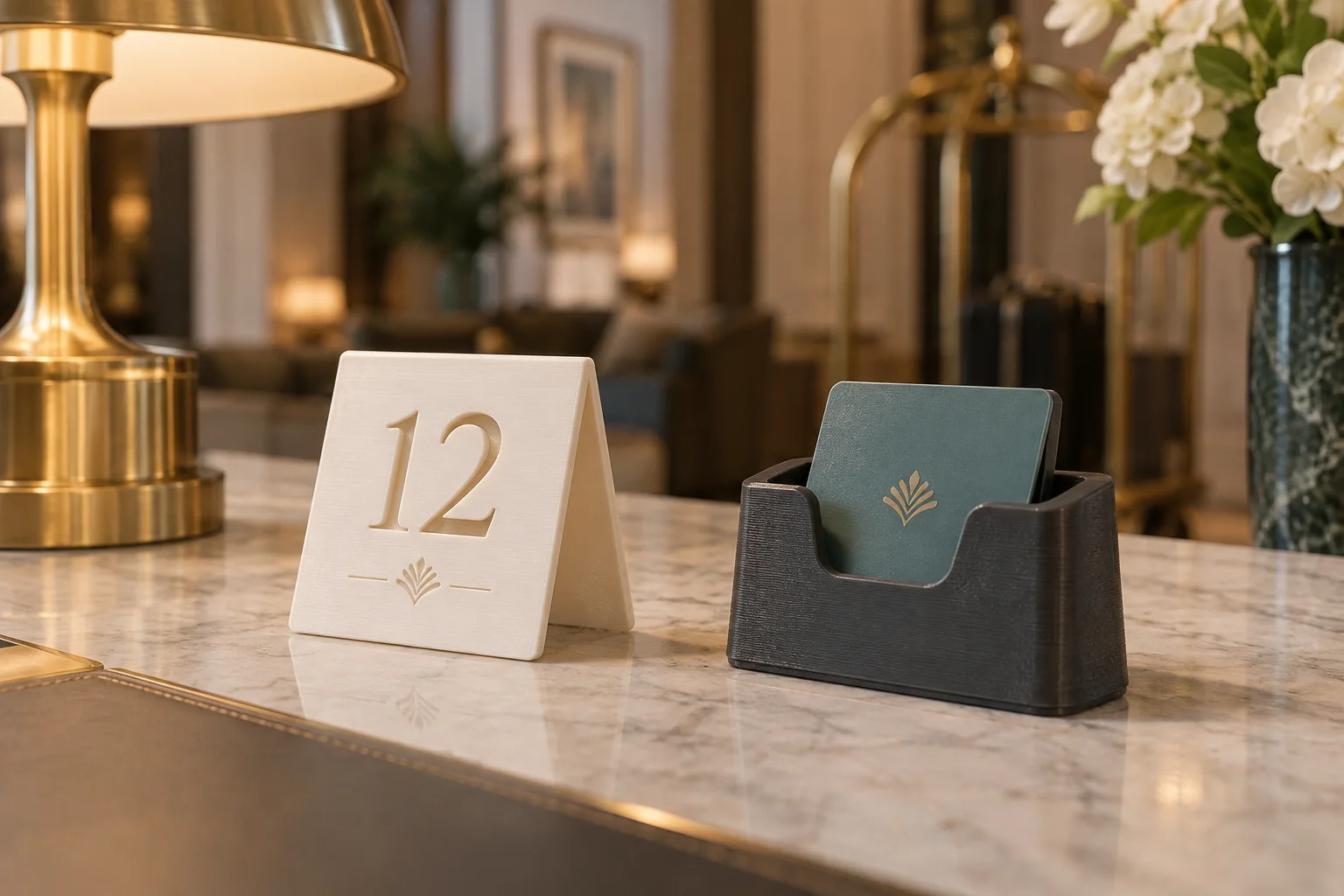 Concept render: Hotel & reception displays